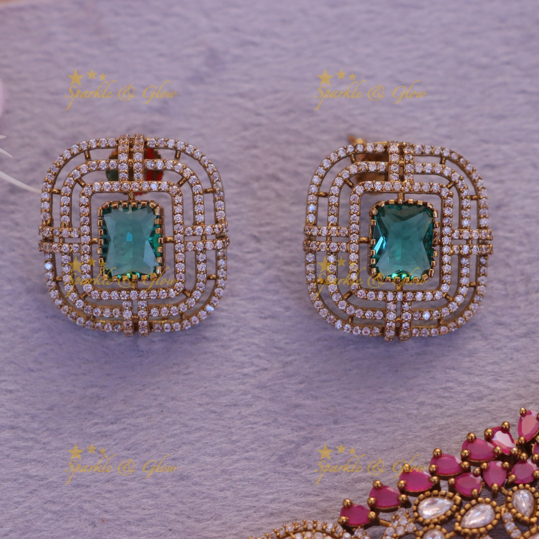 Exquisite Stone Drop Choker - Opulent Charm | Sparkle & Glow