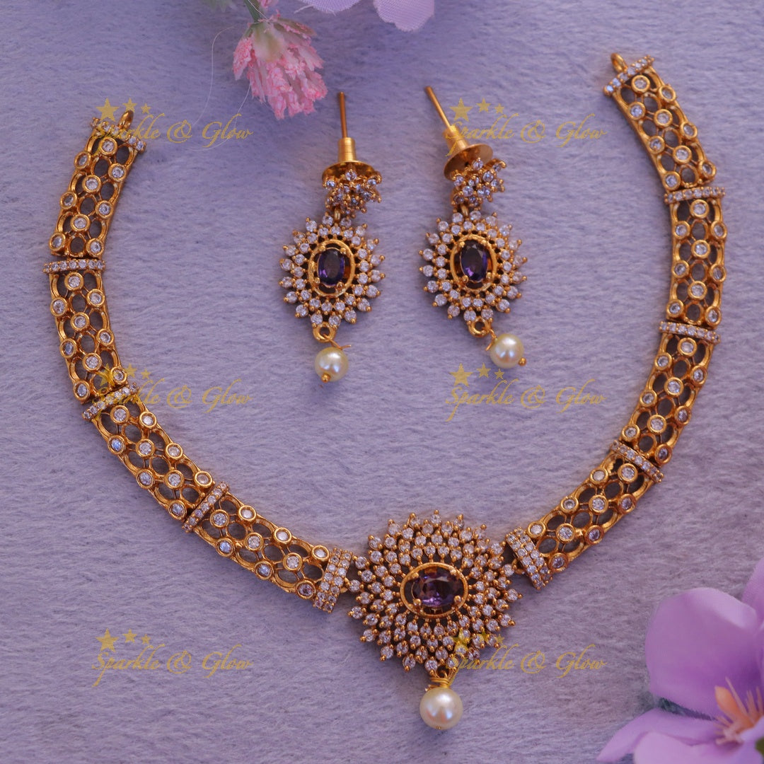 Exquisite Pearl Stone Necklace Set for Weddings