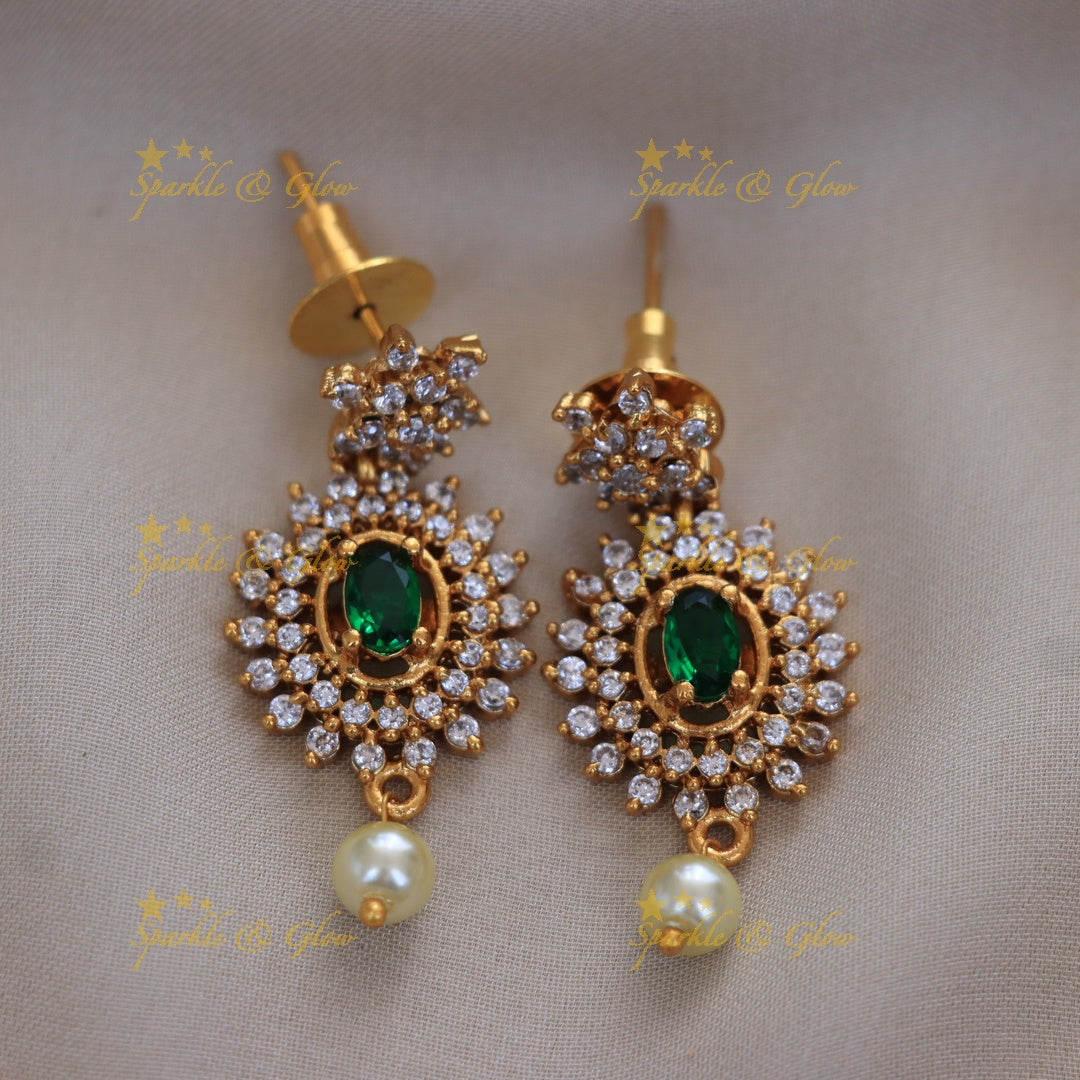 Exquisite Pearl Stone Necklace Set for Weddings