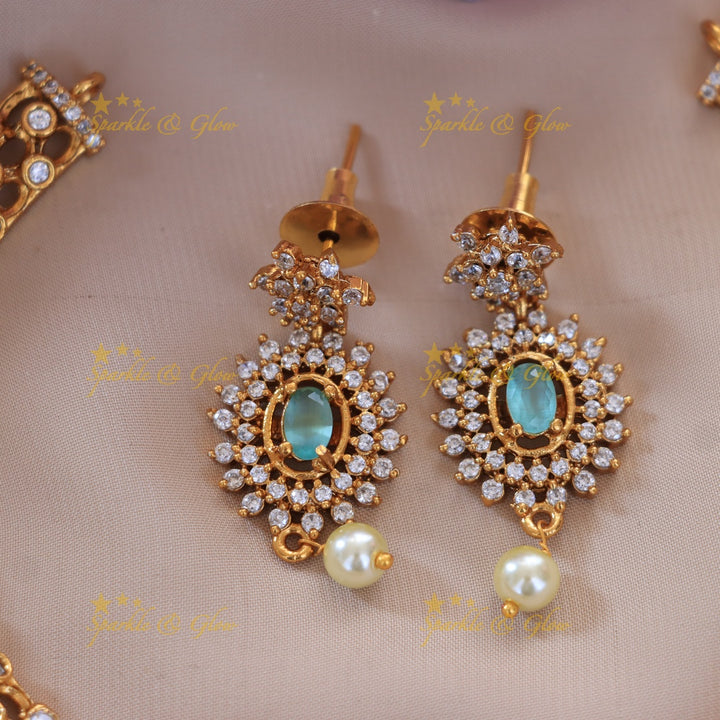 Exquisite Pearl Stone Necklace Set for Weddings