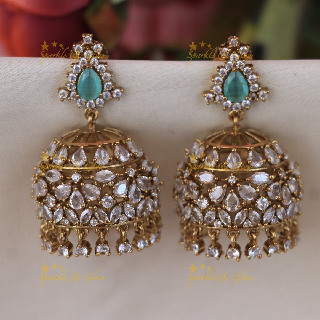 Radiant Gold Jhumka Earrings: Celebrate in Style