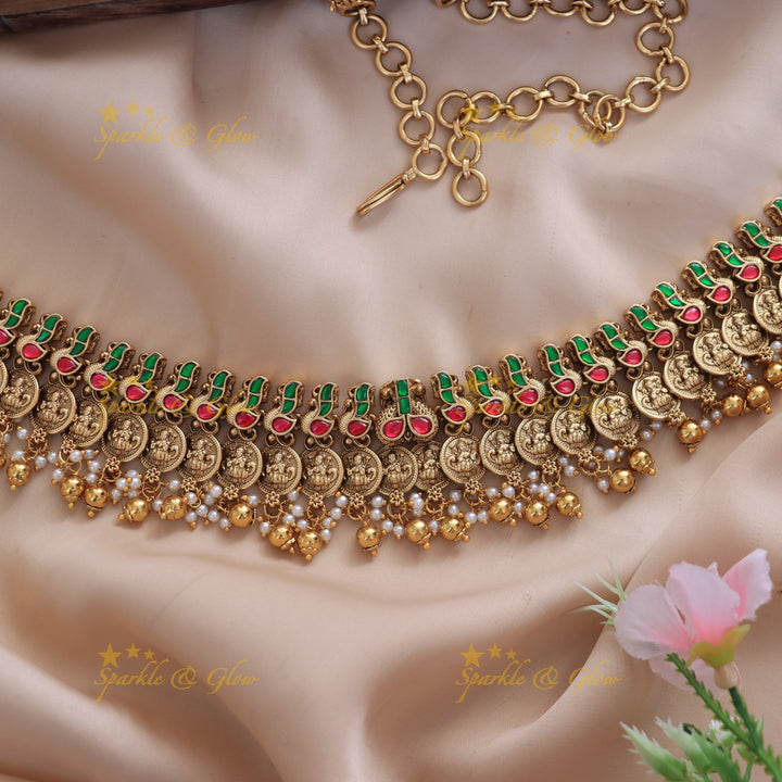 Exquisite Mango Lakshmi Coin Hip Chain for Events