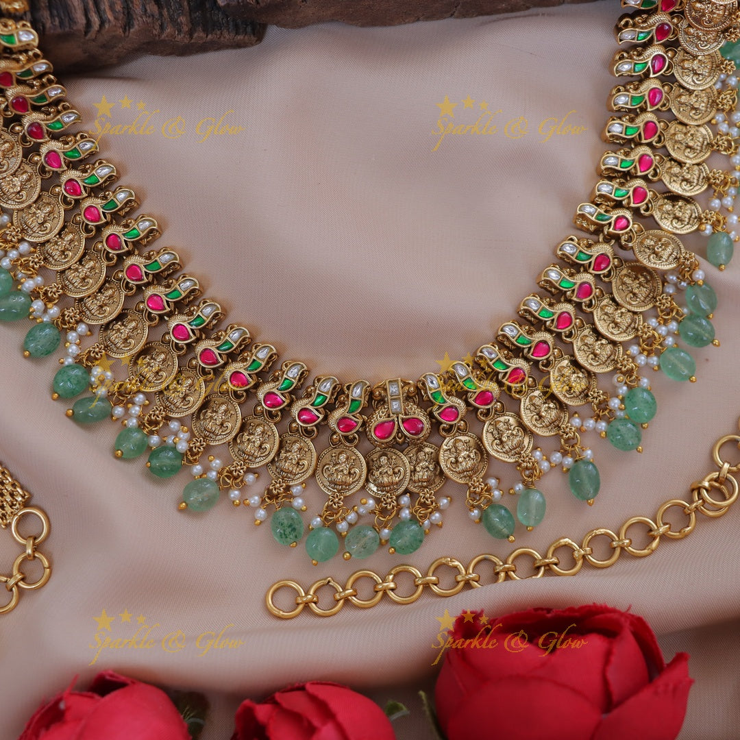 Exquisite Mango Lakshmi Coin Hip Chain for Events