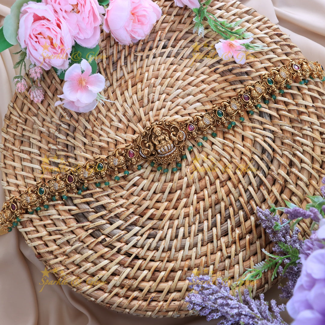 Exquisite Peacock Lakshmi Hip Chain - Festive Beauty