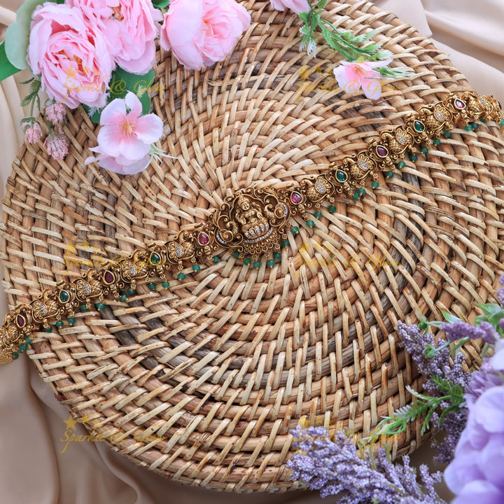 Exquisite Peacock Lakshmi Hip Chain - Festive Beauty