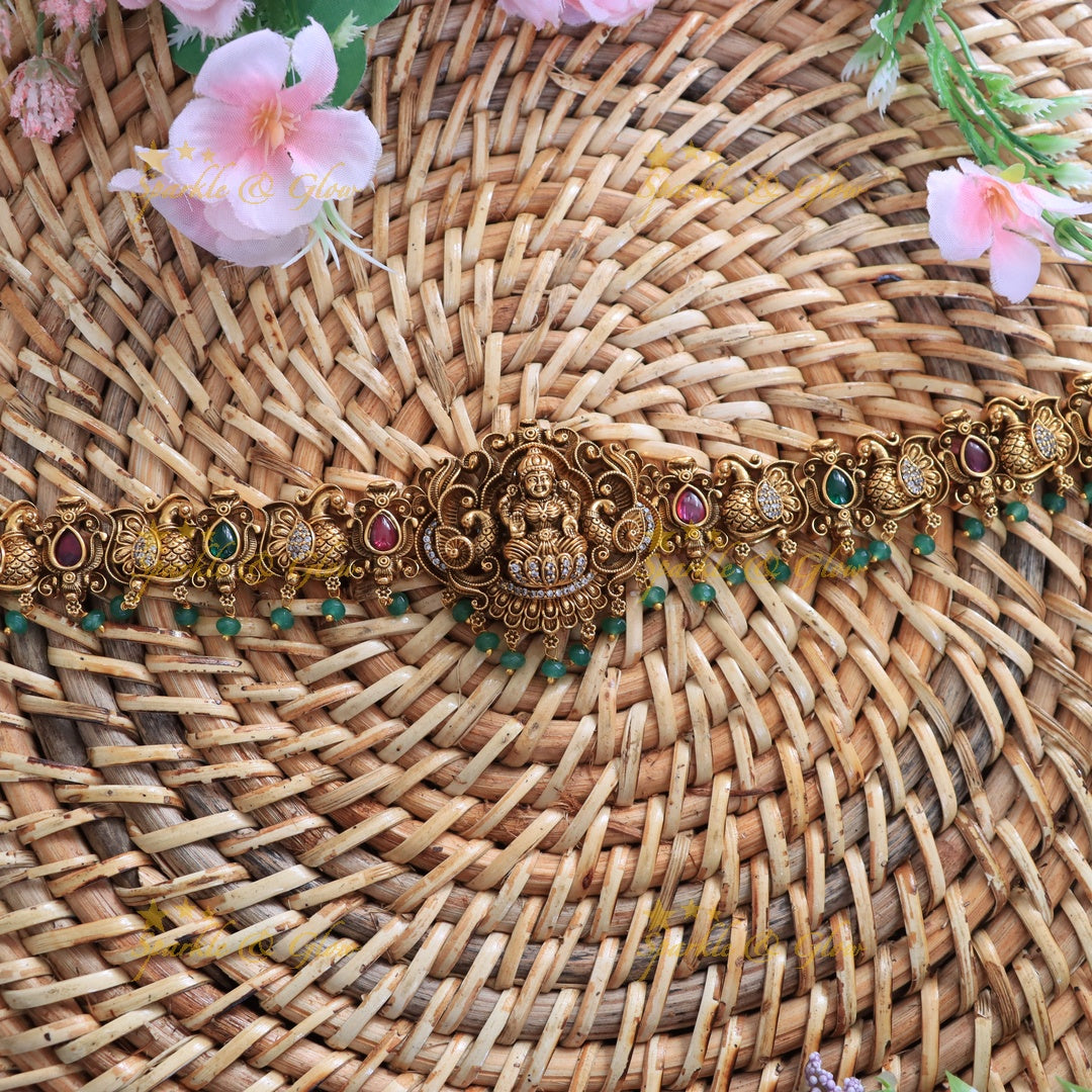 Exquisite Peacock Lakshmi Hip Chain - Festive Beauty