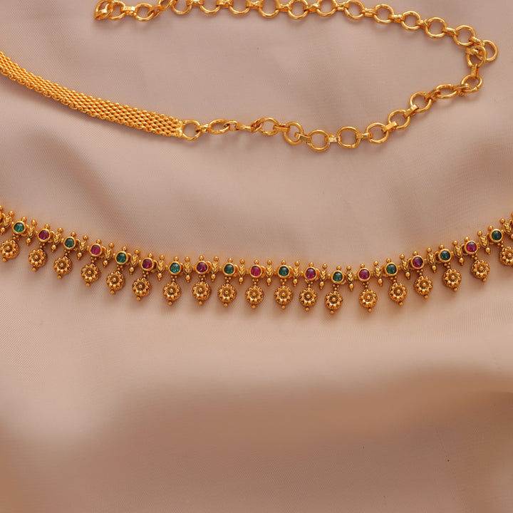 Exclusive Floral Stone Hip Chain - Elegance Redefined