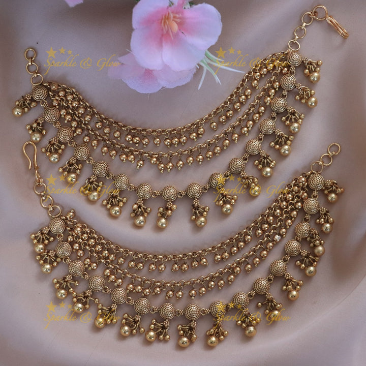 Exquisite Gold Earchains for Weddings - New Arrival