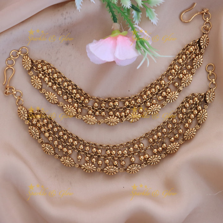 Elegant Gold Earchain for Festive Celebrations