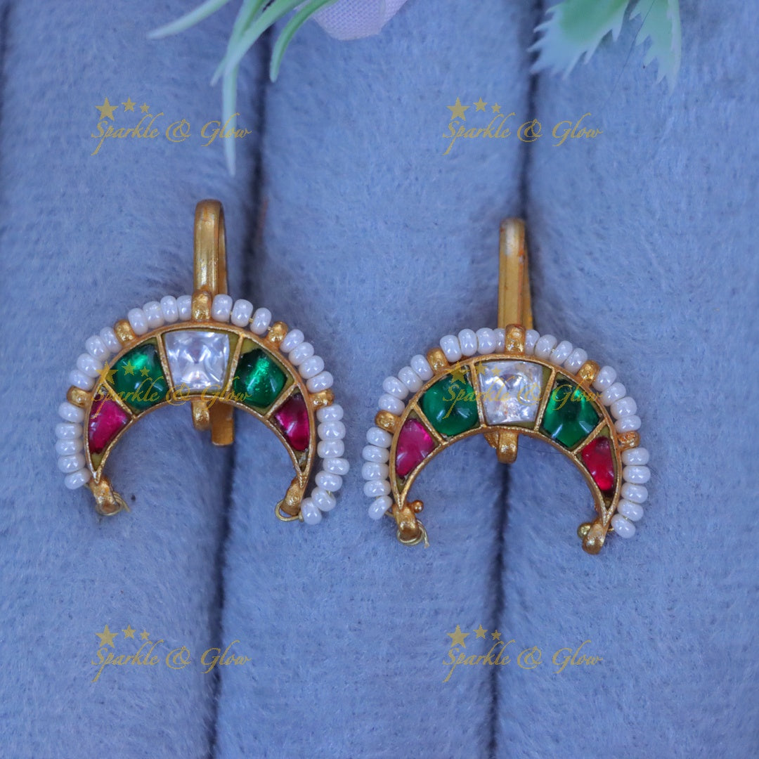 Exquisite Pearl Bugadi Earrings for Weddings & Festivities