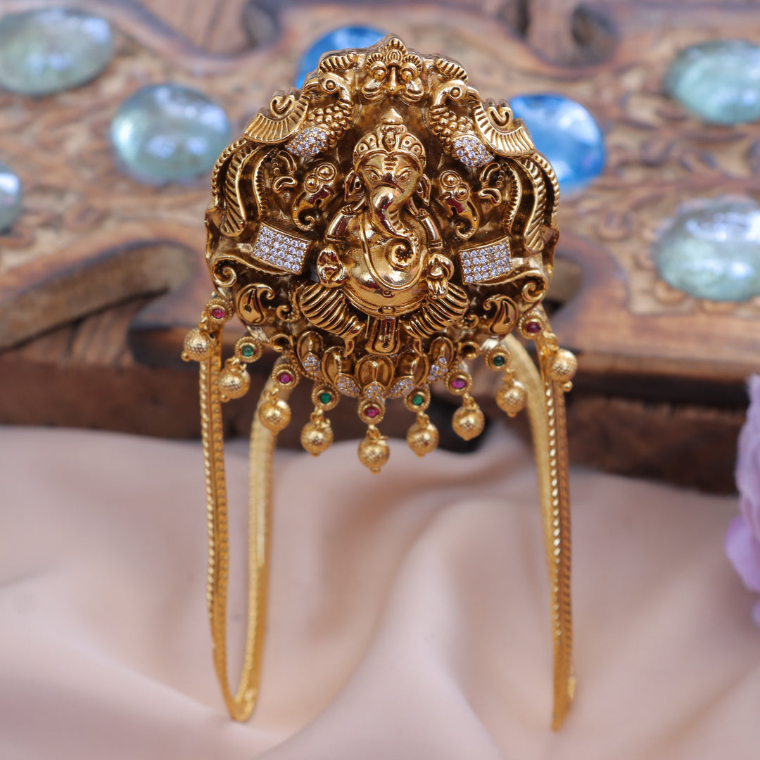 Exquisite Ganesh Gold Vanki for Festive Celebrations