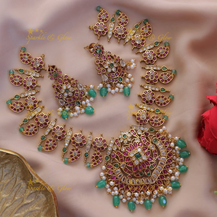 Elegant Mango Floral Necklace for Festive Glamour