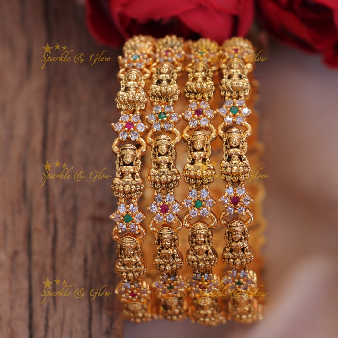 Exquisite Lakshmi Floral Bangles: Festive Glamour & Elegance