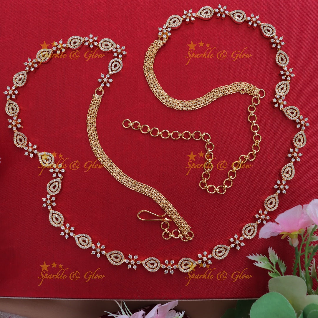 Exquisite Floral Gold Hipchain for Weddings & Festivals
