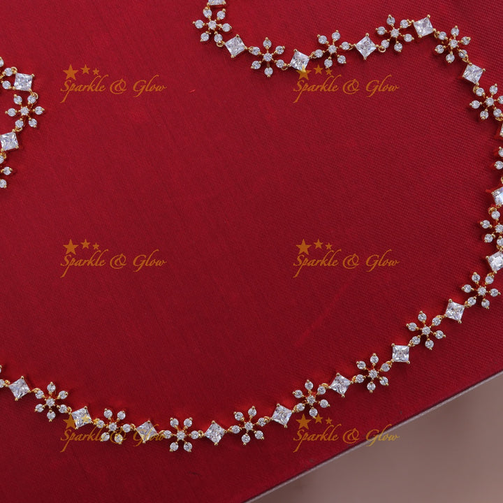 Exquisite Floral Diamond Hip Chain for Festive Elegance