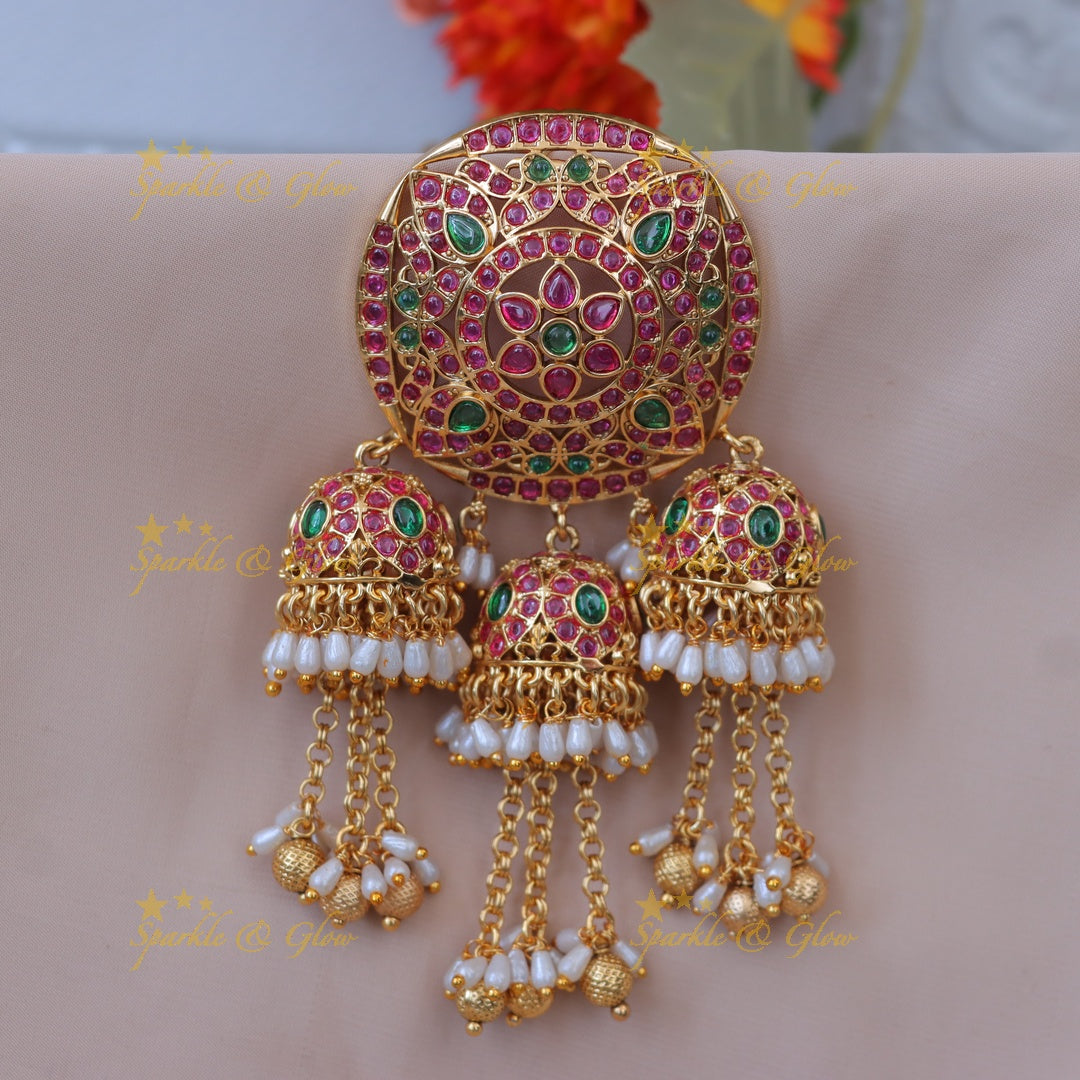 Exquisite Floral Jhumka Jadabilla for Weddings