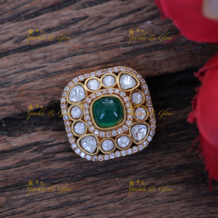 Exquisite Stone Saree Pin for Festive Elegance