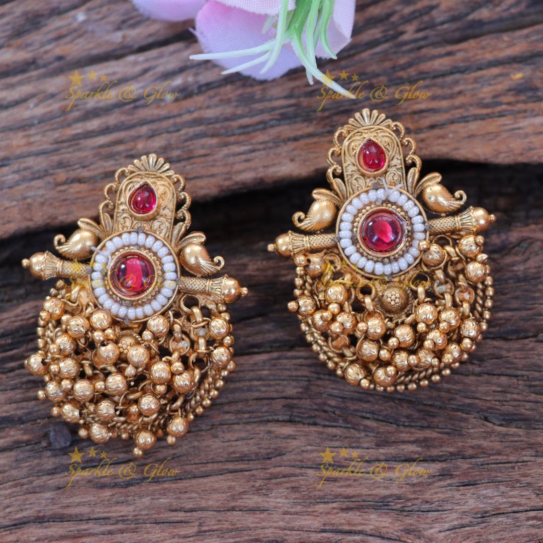 Exquisite Mango Bead Earrings for Festive Glam