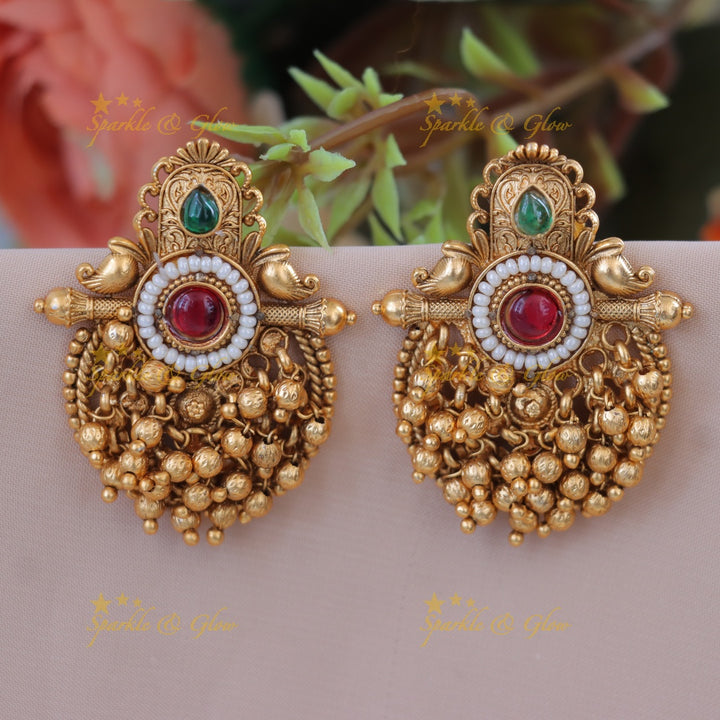 Exquisite Mango Bead Earrings for Festive Glam