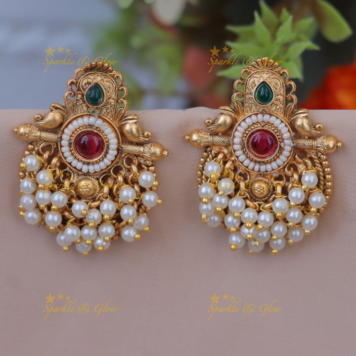 Exquisite Mango Bead Earrings for Festive Glam