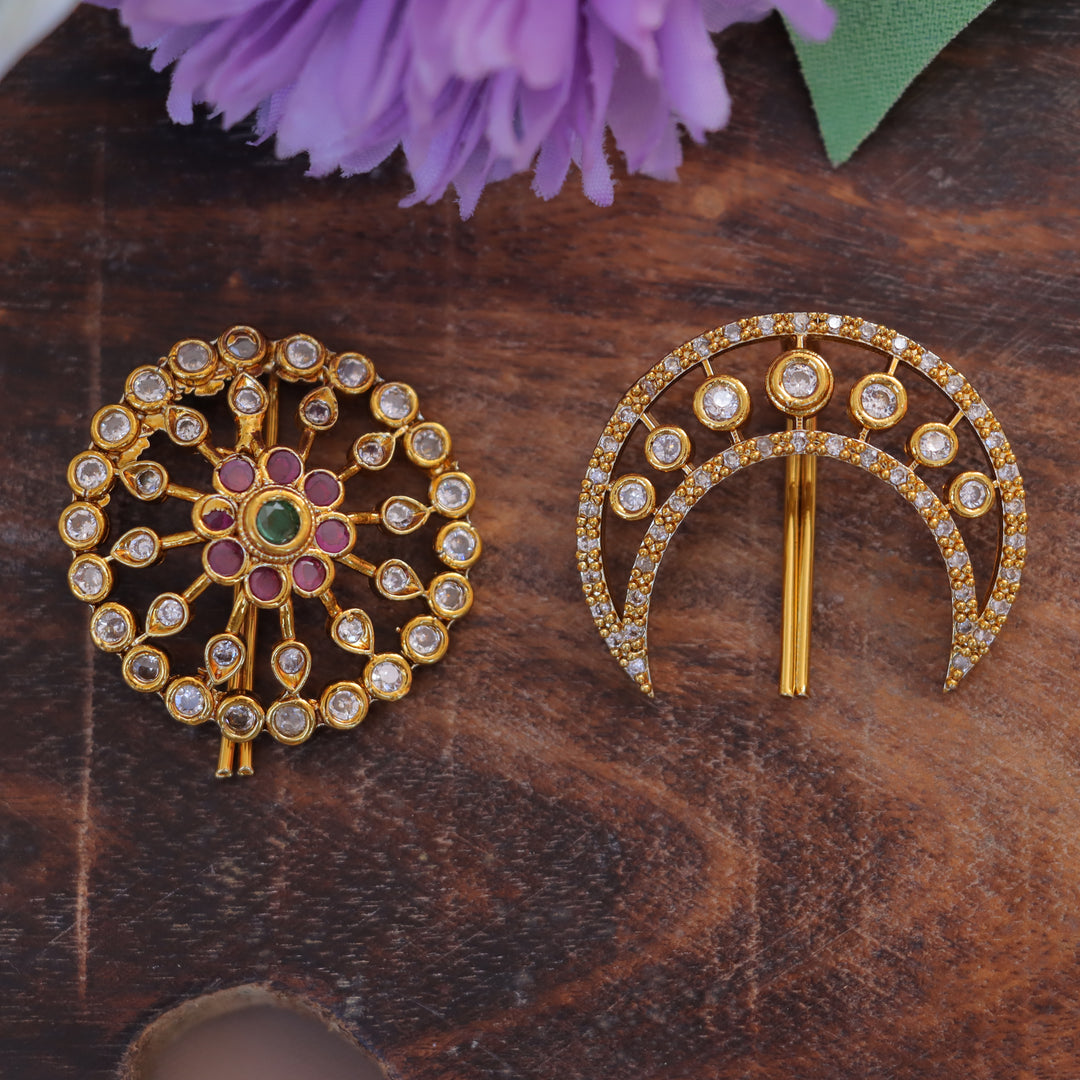 Exquisite Floral Jadabilla Gold Hair Accessory