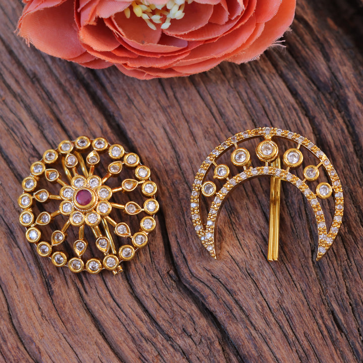 Exquisite Floral Jadabilla Gold Hair Accessory