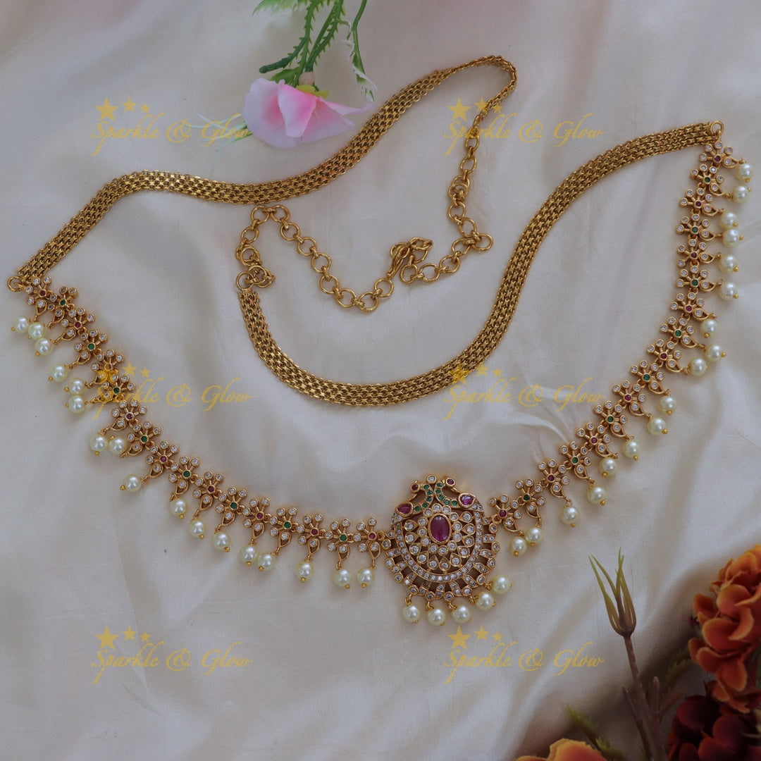 Gold Pearl Hip Chain - Elegant Wedding Accessory