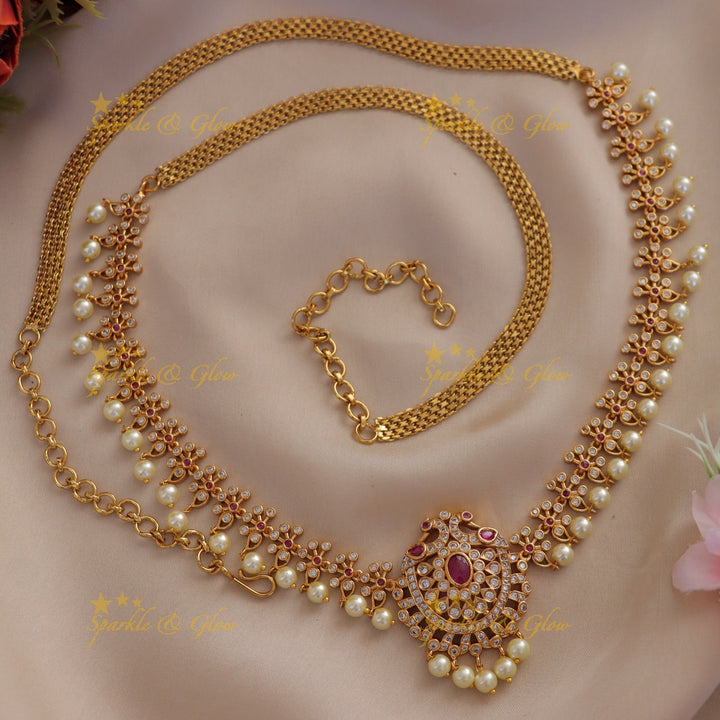 Gold Pearl Hip Chain - Elegant Wedding Accessory