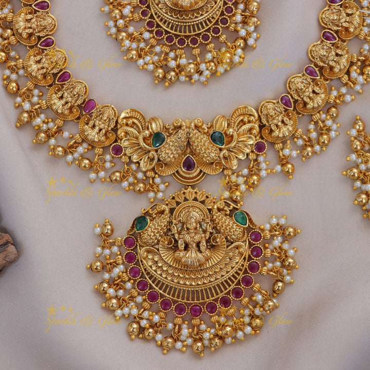 Exquisite Lakshmi Peacock Necklace for Every Occasion
