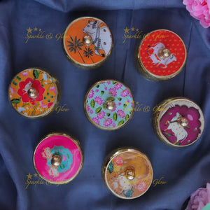 Elevate Your Home with Exquisite Pichwai Print Jars Set of 7