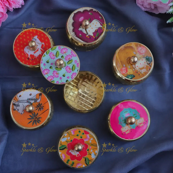 Elevate Your Home with Exquisite Pichwai Print Jars Set of 7