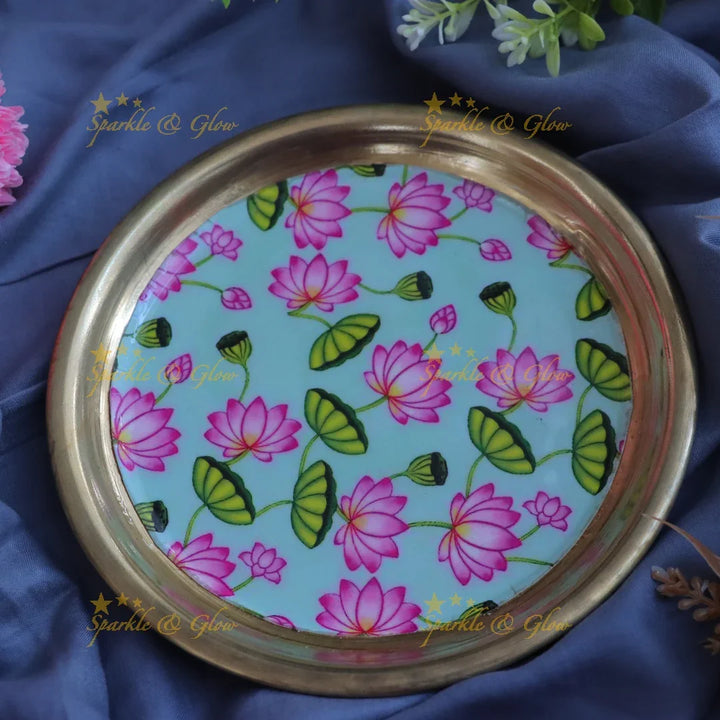 Artistic Pichwai Print Tray for Elegant Homes