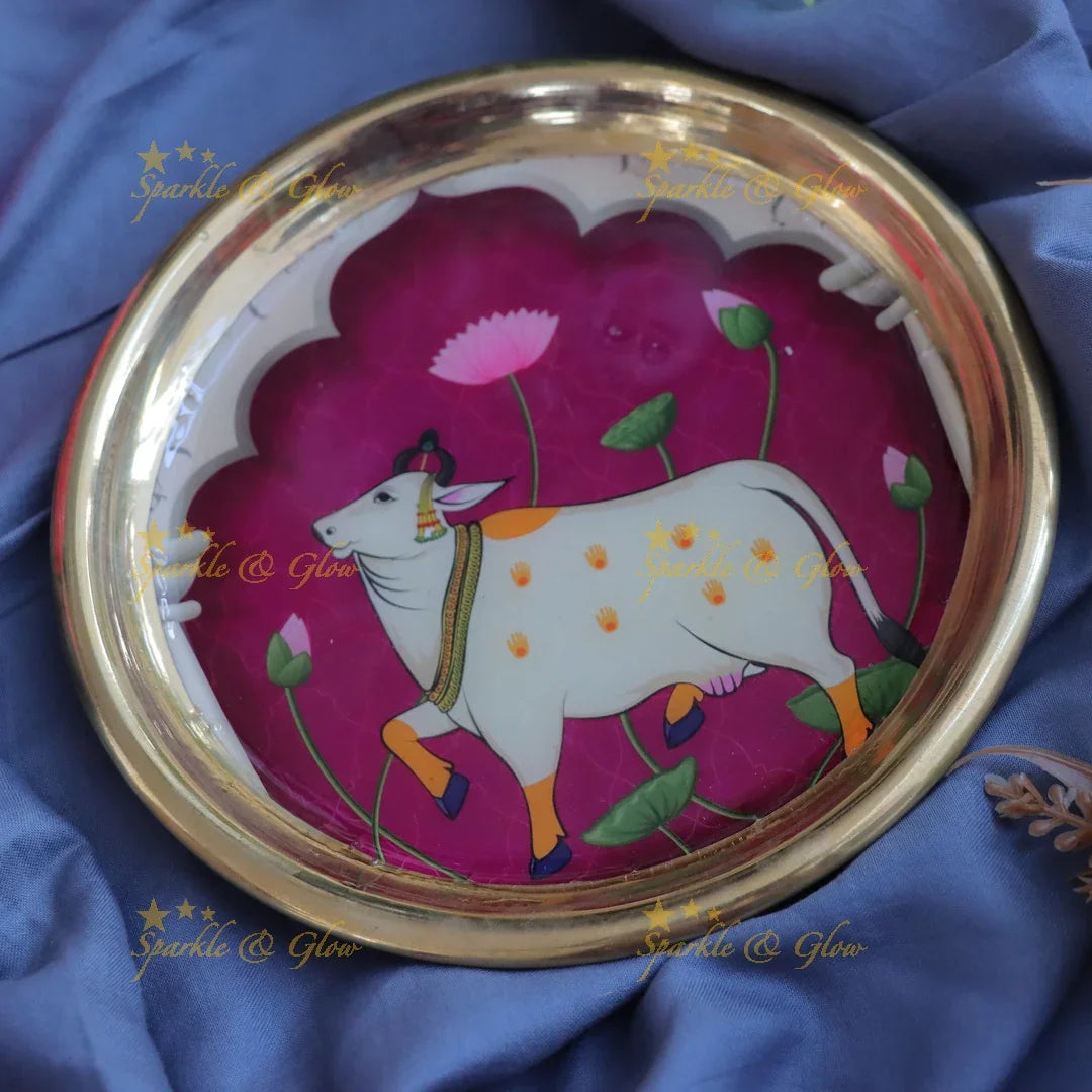 Elegant Pichwai Tray for Memorable Return Gifts