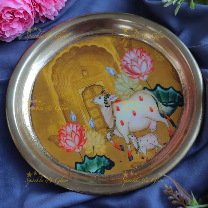 Artistic Pichwai Print Tray for Elegant Homes