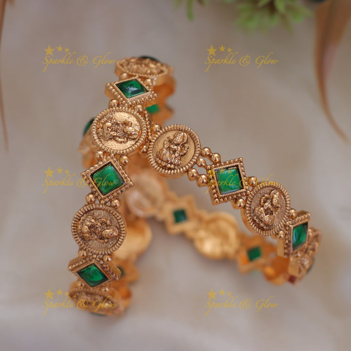 Exquisite Lakshmi Coin Bangle - Unmatched Elegance