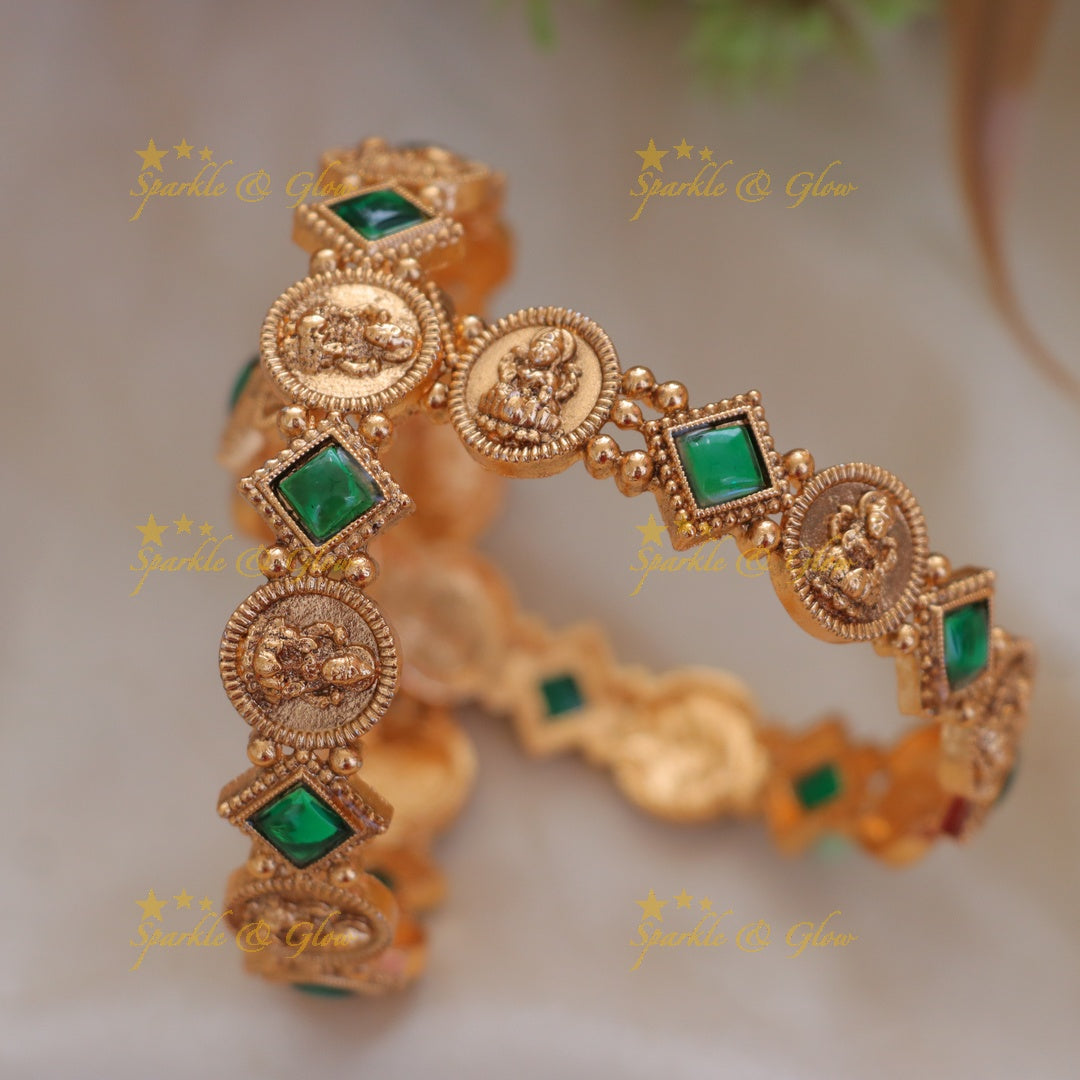 Exquisite Lakshmi Coin Bangle - Unmatched Elegance