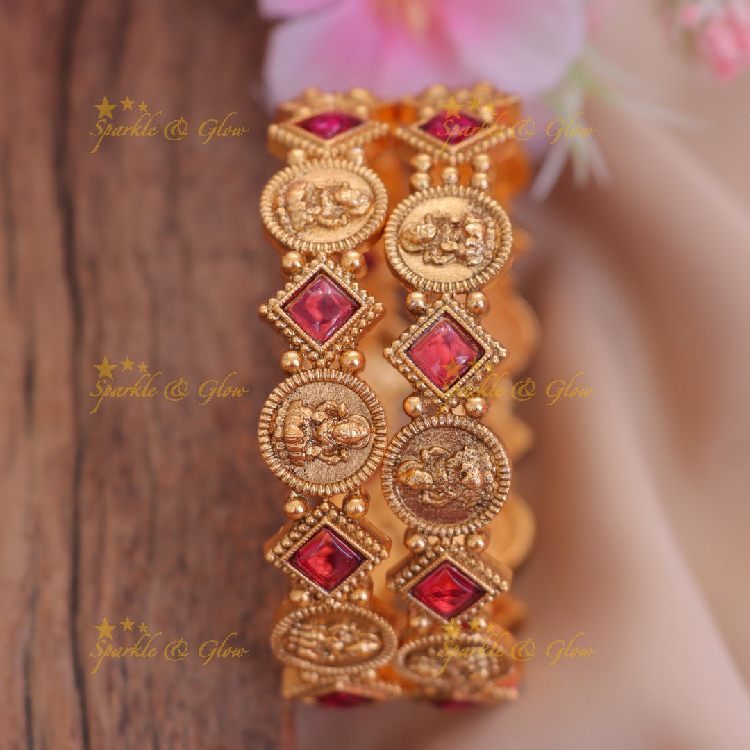 Exquisite Lakshmi Coin Bangle - Unmatched Elegance