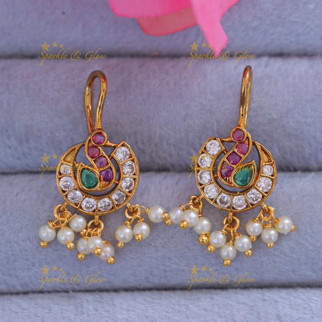Exclusive Peacock Bugadi Earrings - Festive Glamour