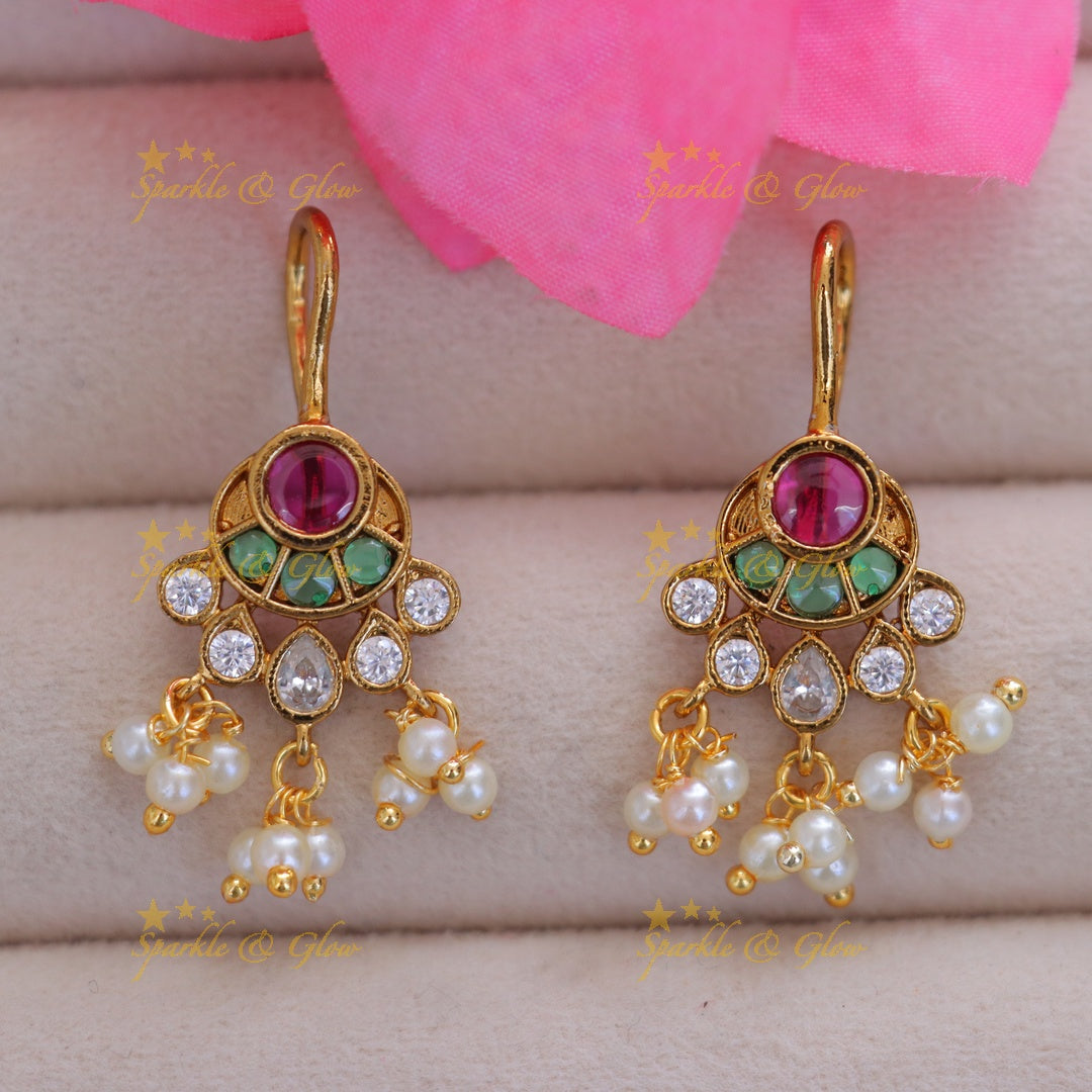 Elegant Round Pearl Bugadi Earrings for Every Occasion