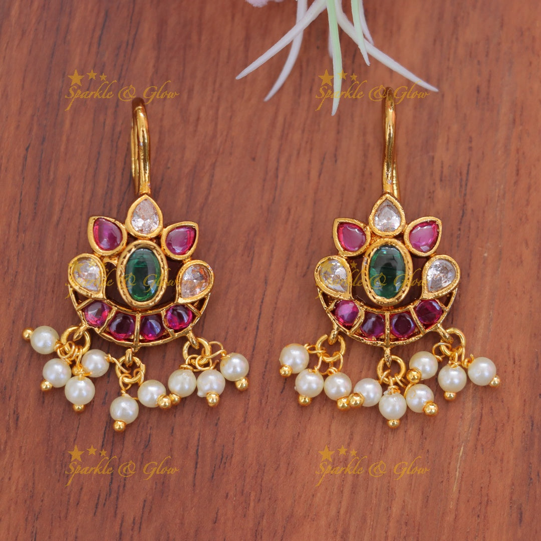 Exquisite Bugadi Earrings with Pearls for Festive Occasions