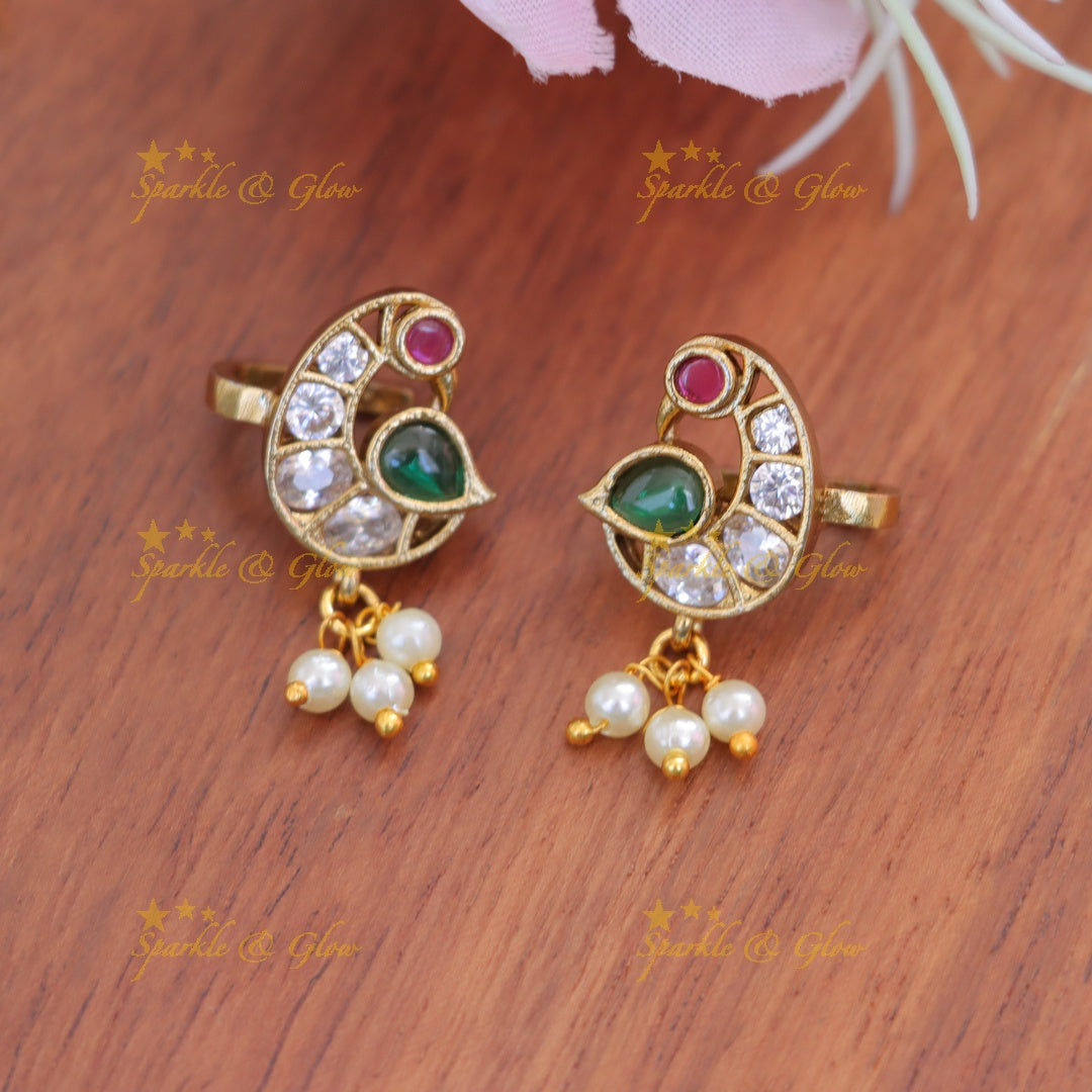 Exquisite Peacock Pearl Earrings – Celebrate Elegance