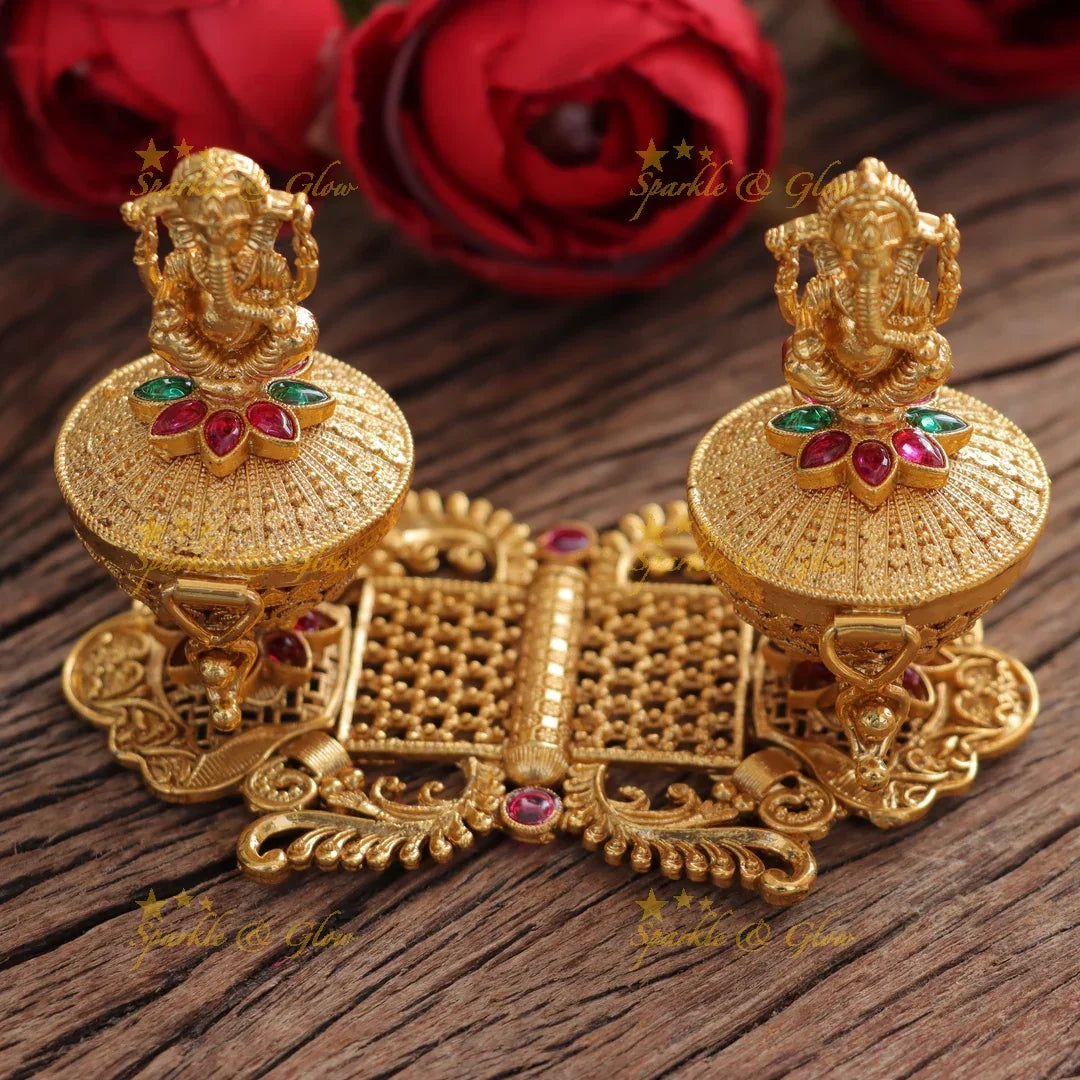 Exquisite Floral Ganesh Kumkum Box for Auspicious Occasions