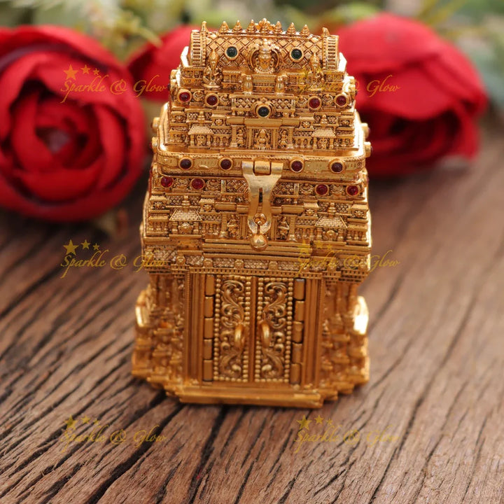 Gold alike Ganesh Kumkum Box – Perfect Festive Companion