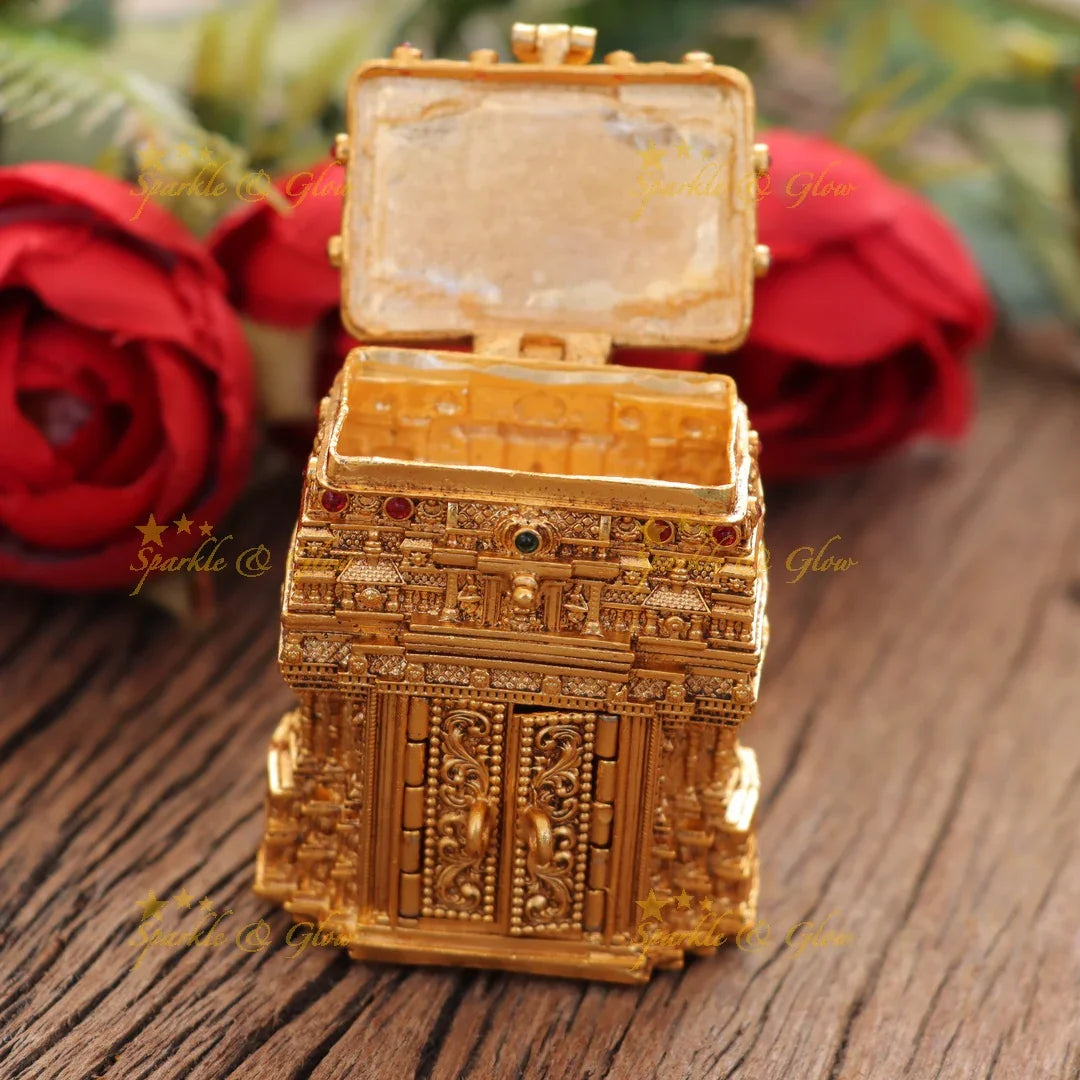 Gold alike Ganesh Kumkum Box – Perfect Festive Companion