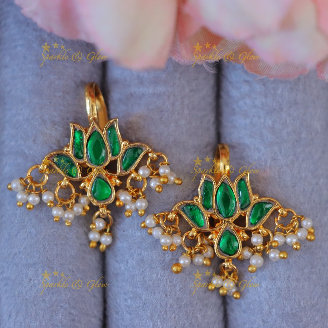 Lotus Bugadi Earrings: Festive Elegance Redefined