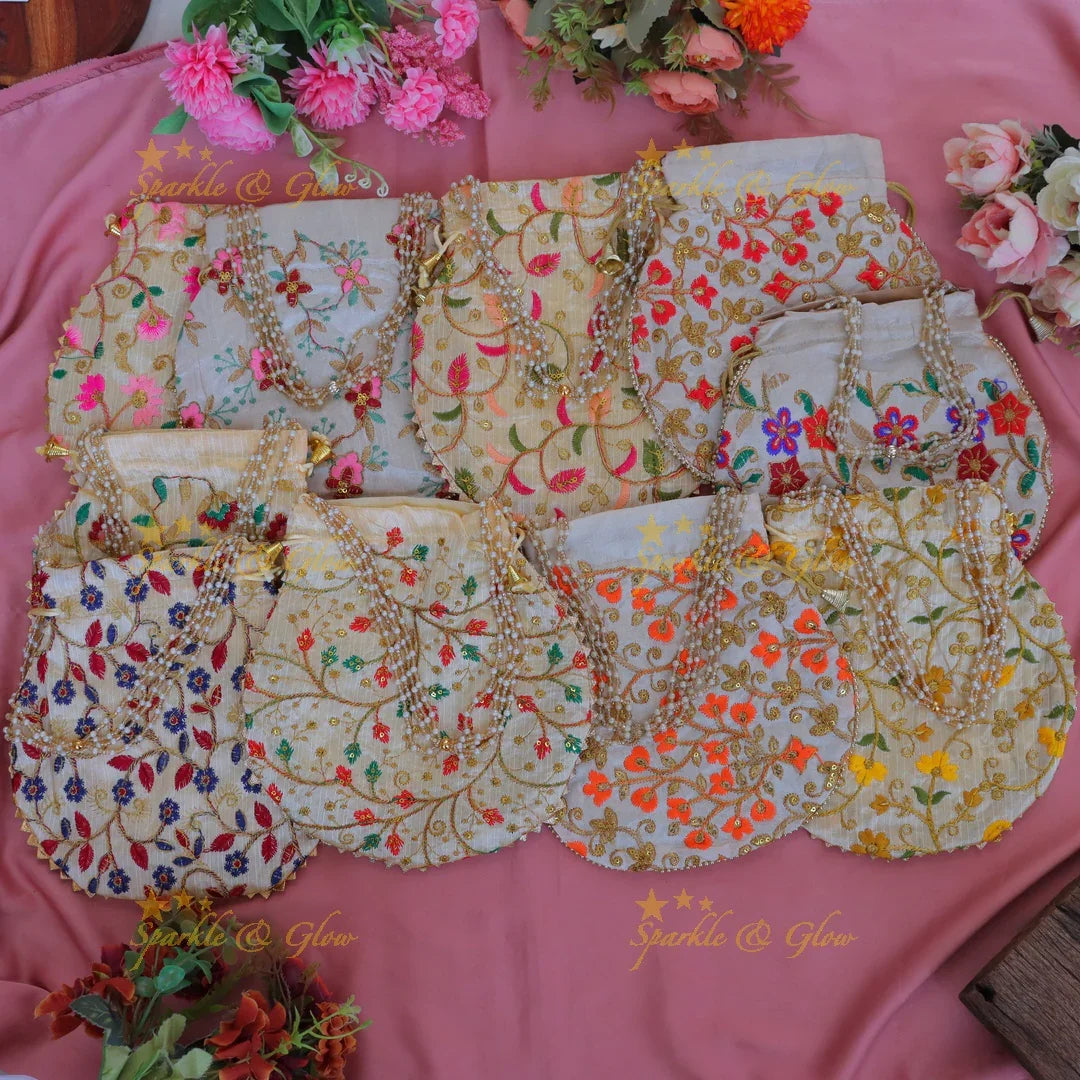 Exquisite Embroidered Potli Bags for Festive Gifting