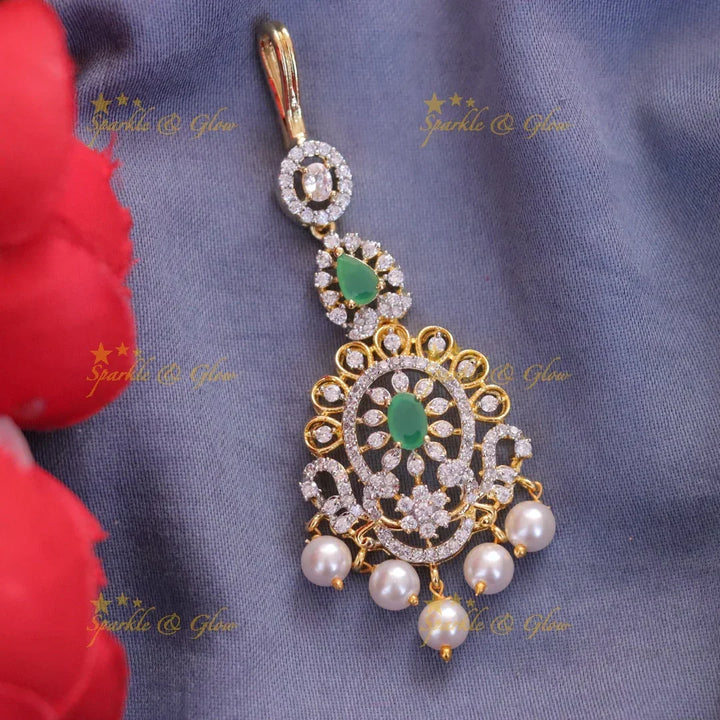 Exquisite Gold Peacock Maang Tikka for Festive Seasons