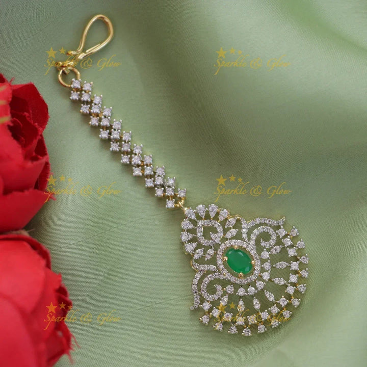 Radiant GJ Polish Maang Tikka for Festive Elegance