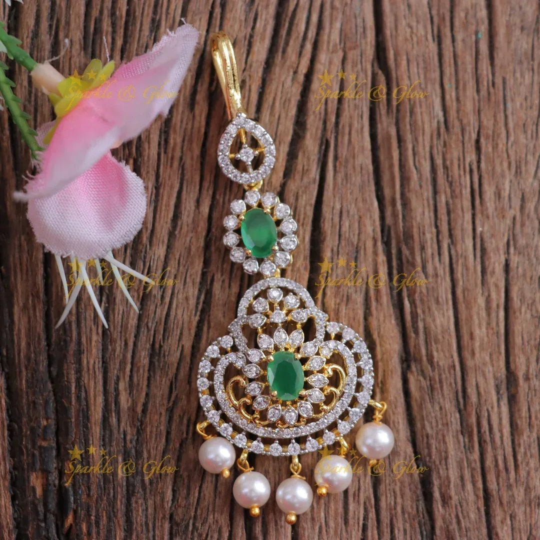 Exquisite Floral Pearl Maang Tikka for Festive Celebrations