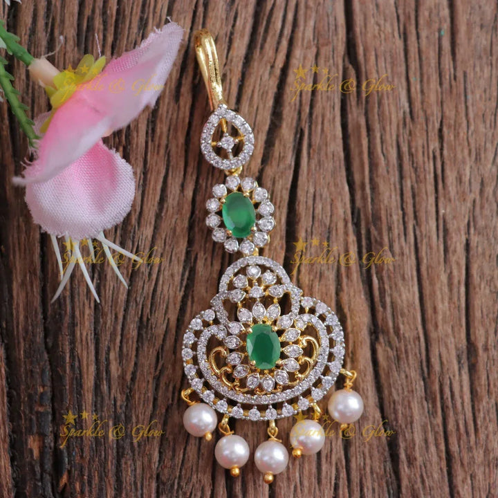 Exquisite Floral Pearl Maang Tikka for Festive Celebrations